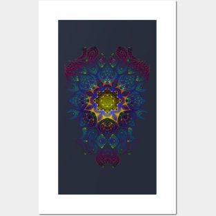 Psychedelic Fractal Manipulation Pattern Posters and Art